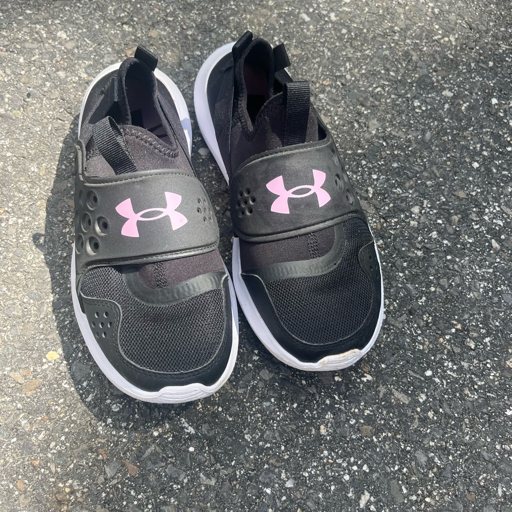 Under Armour Black and Pink Sneakers with Cushioned Sole